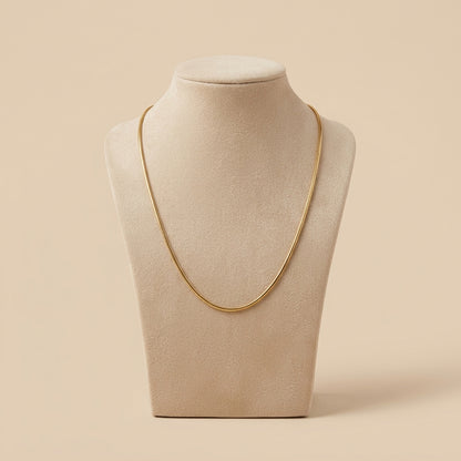 Aurora gold snake chain necklace minimal elegant chain necklace for women